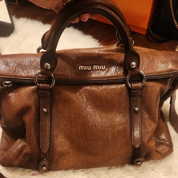 Miu Miu Brown Leather Briefcase with Vintage Appeal - Picture 4 of 10